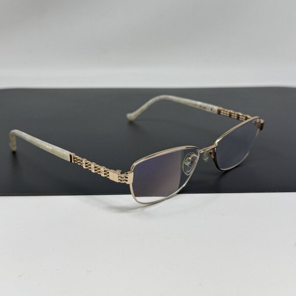 Tura R574 Gold /ivory 52-16-140 Women’s Eyeglass FRAMES ONLY - Picture 2 of 11